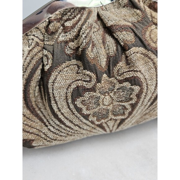 WOMEN'S apt.9 PURSE COPER SATIN SPIRAL BEADED SEQUINS EVENING BAG PURSE - Picture 3 of 9